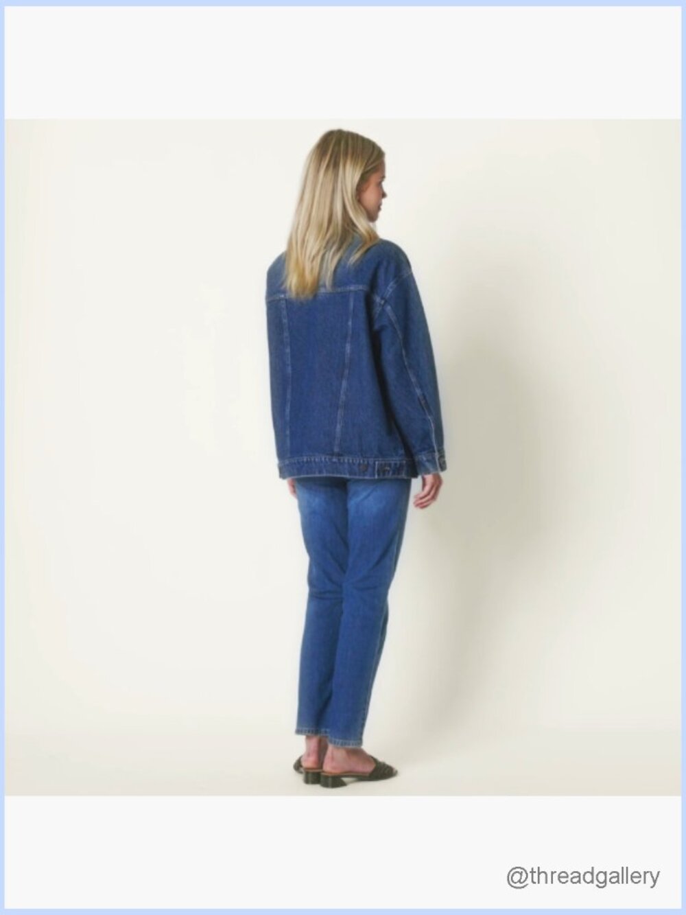 Rigid Denim Trucker Jacket, Heavyweight, Oversized Fit - Picture 7 of 7